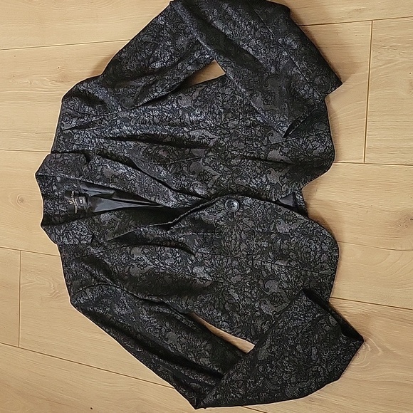 Worthington petite black button  dress coat - Picture 2 of 4